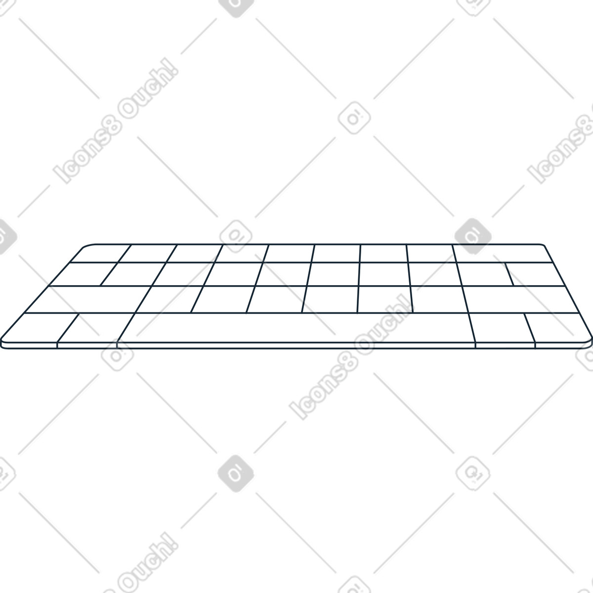 White keyboard illustration in Indigo style download in PNG, SVG