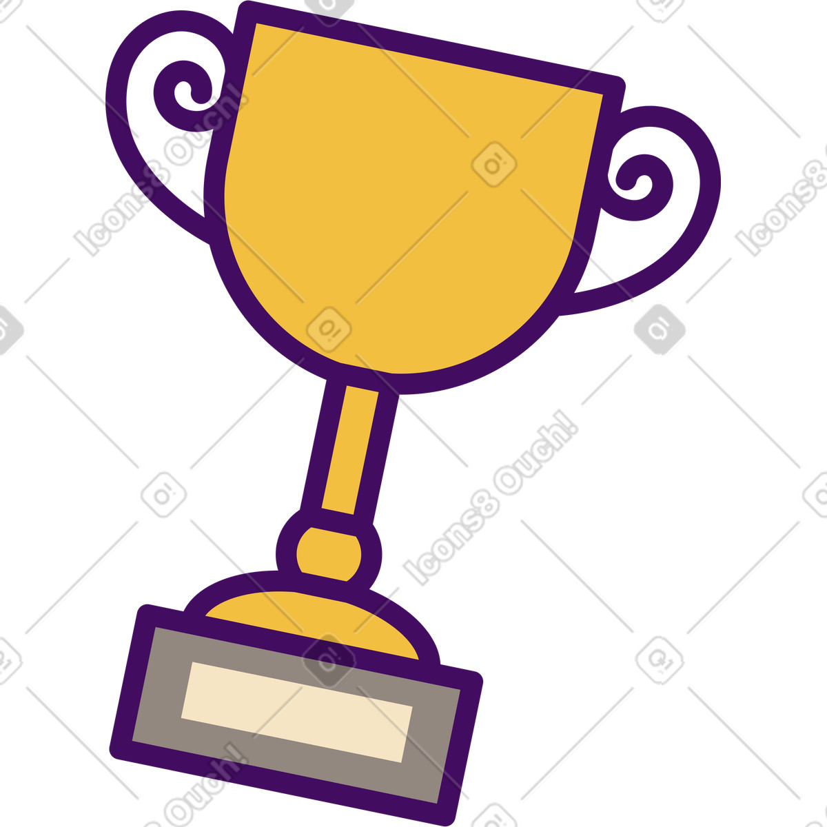 Winner's cup illustration in Simplistic style download in PNG, SVG
