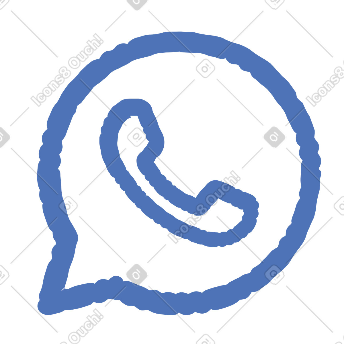 Illustration Whatsapp dans le style Bermuda à télécharger aux formats PNG, SVG