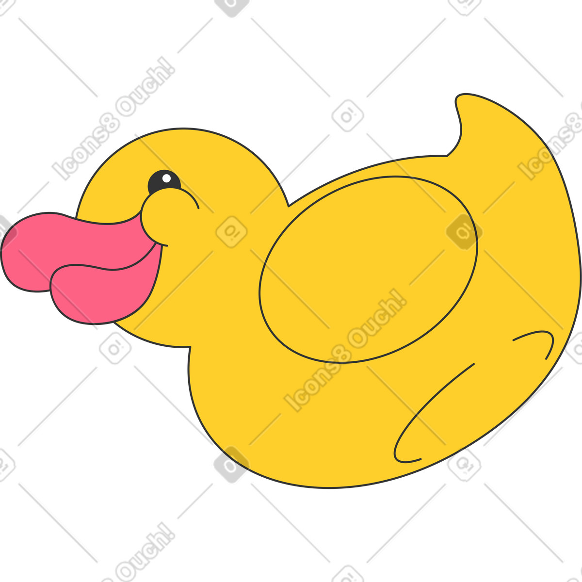 Illustration Canard dans le style Kit à télécharger aux formats PNG, SVG