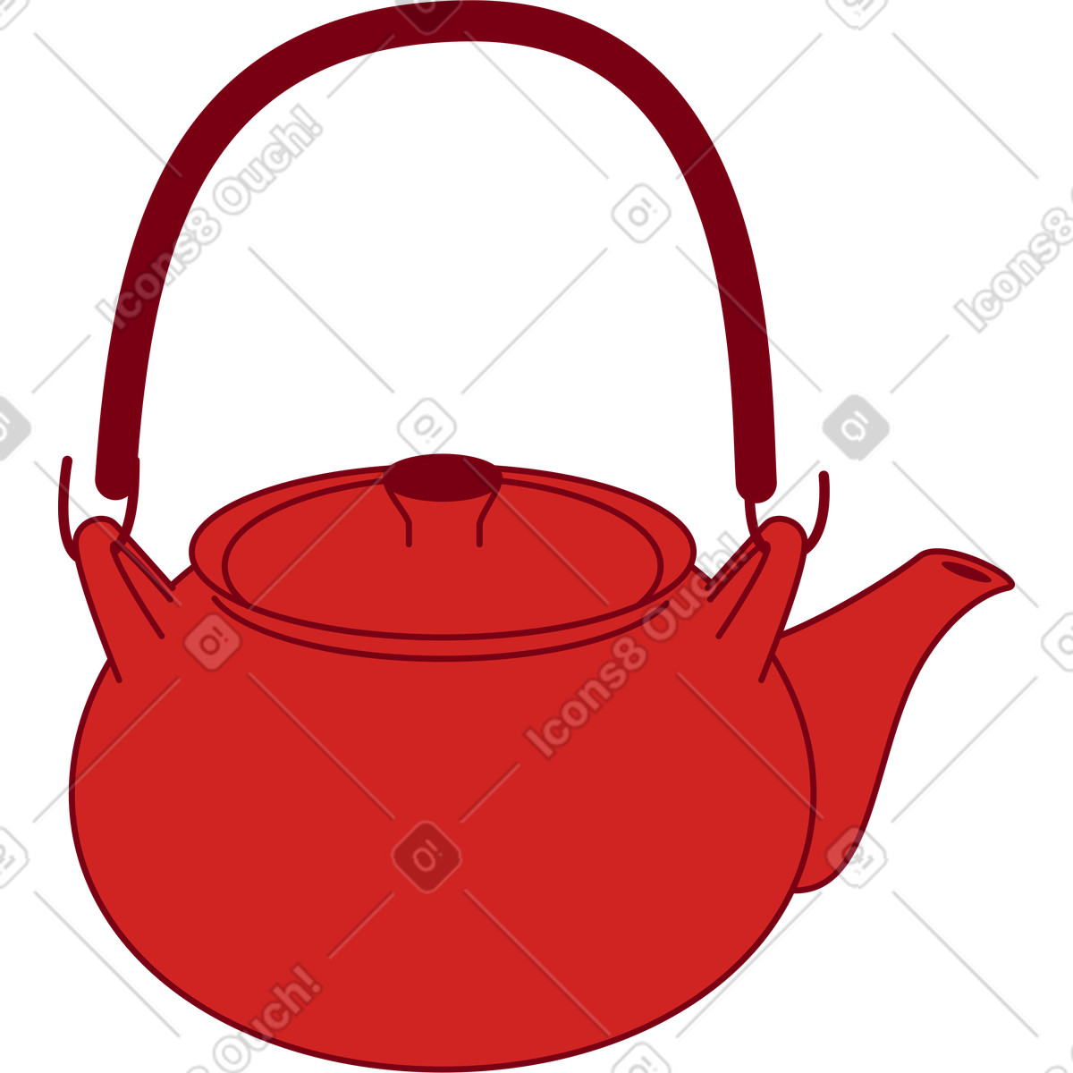 Ilustración Tetera en estilo Storyline a descargar en PNG y SVG