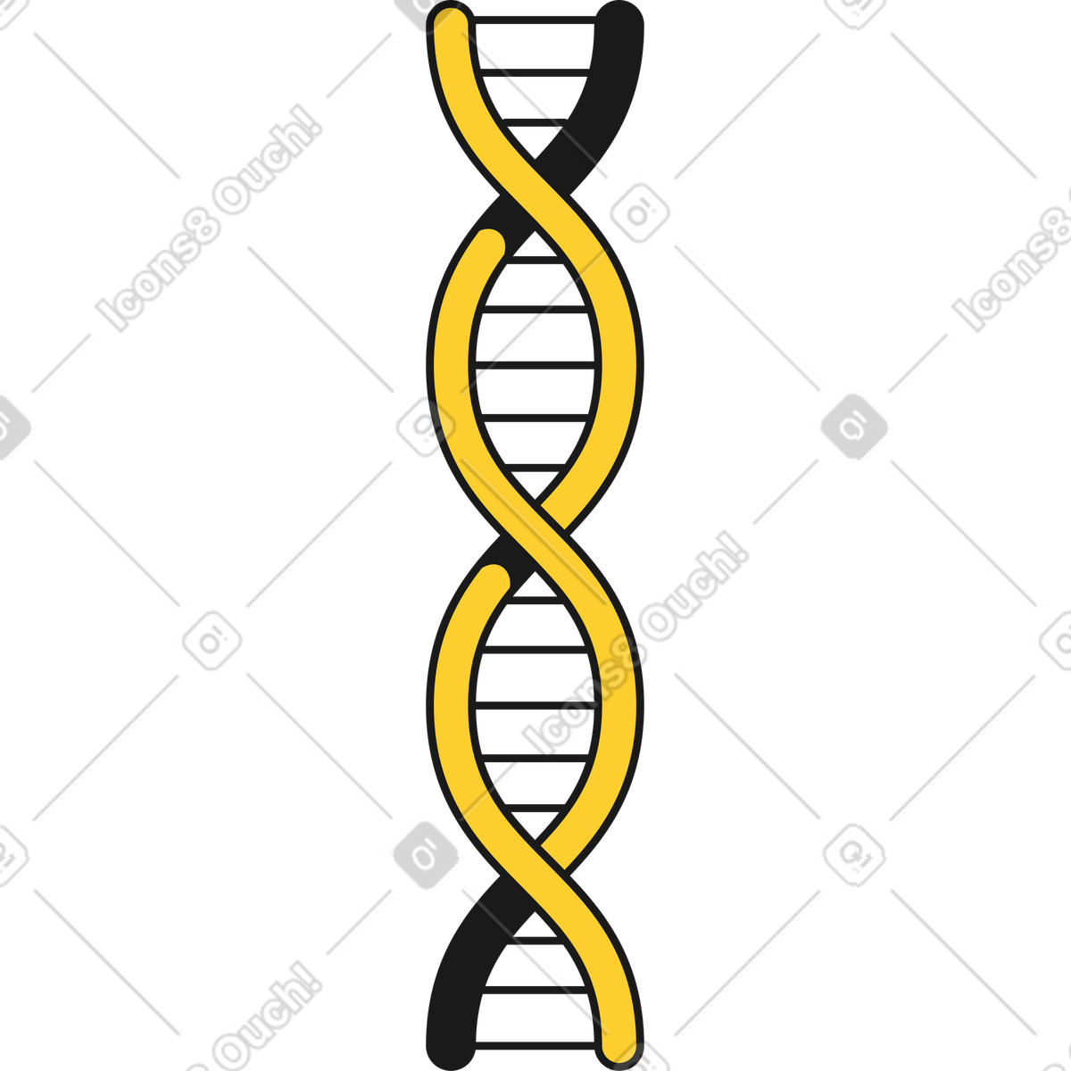 Dna-Illustration im Taxi-Stil als Download in PNG, SVG