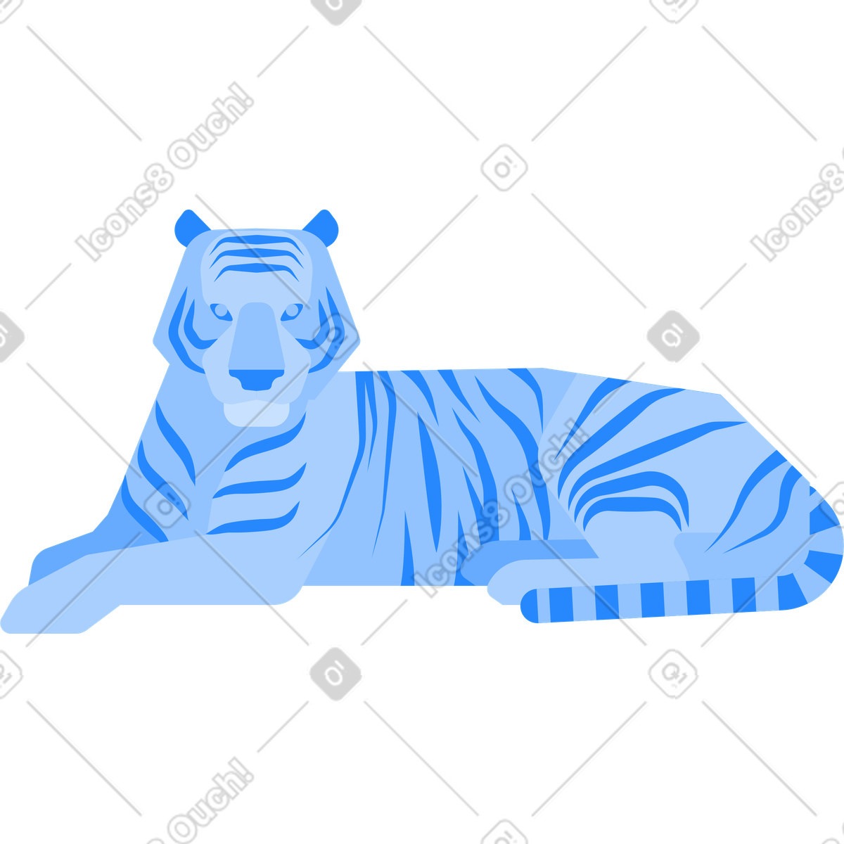 Tigre illustrazione in stile Urban scarica in PNG, SVG