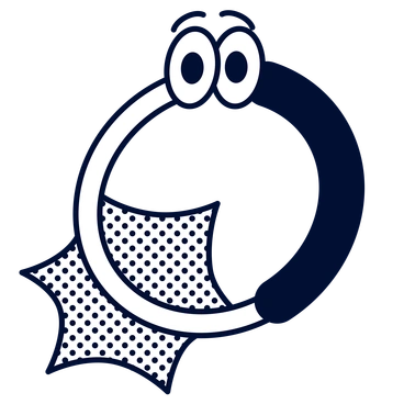 A cartoon fish with big eyes - Blink style illustration