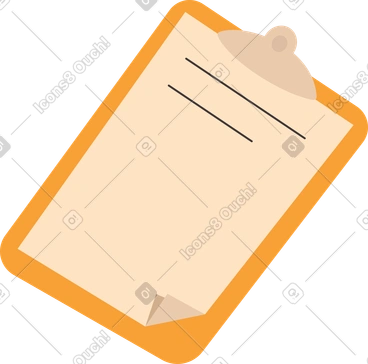 Presse-papiers avec document PNG, SVG