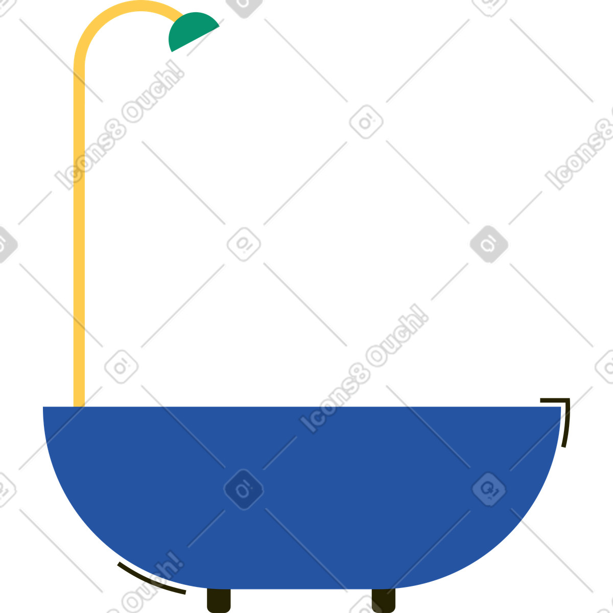 Illustration Salle de bains dans le style Spot à télécharger aux formats PNG, SVG