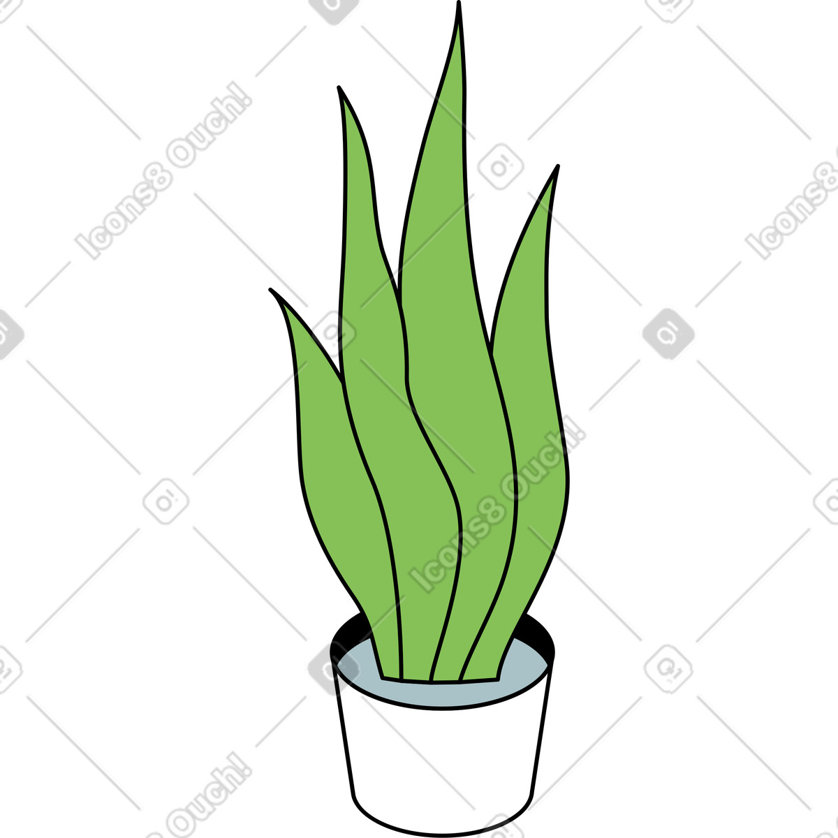 Illustration Plante de serpent dans le style Isometric à télécharger aux formats PNG, SVG
