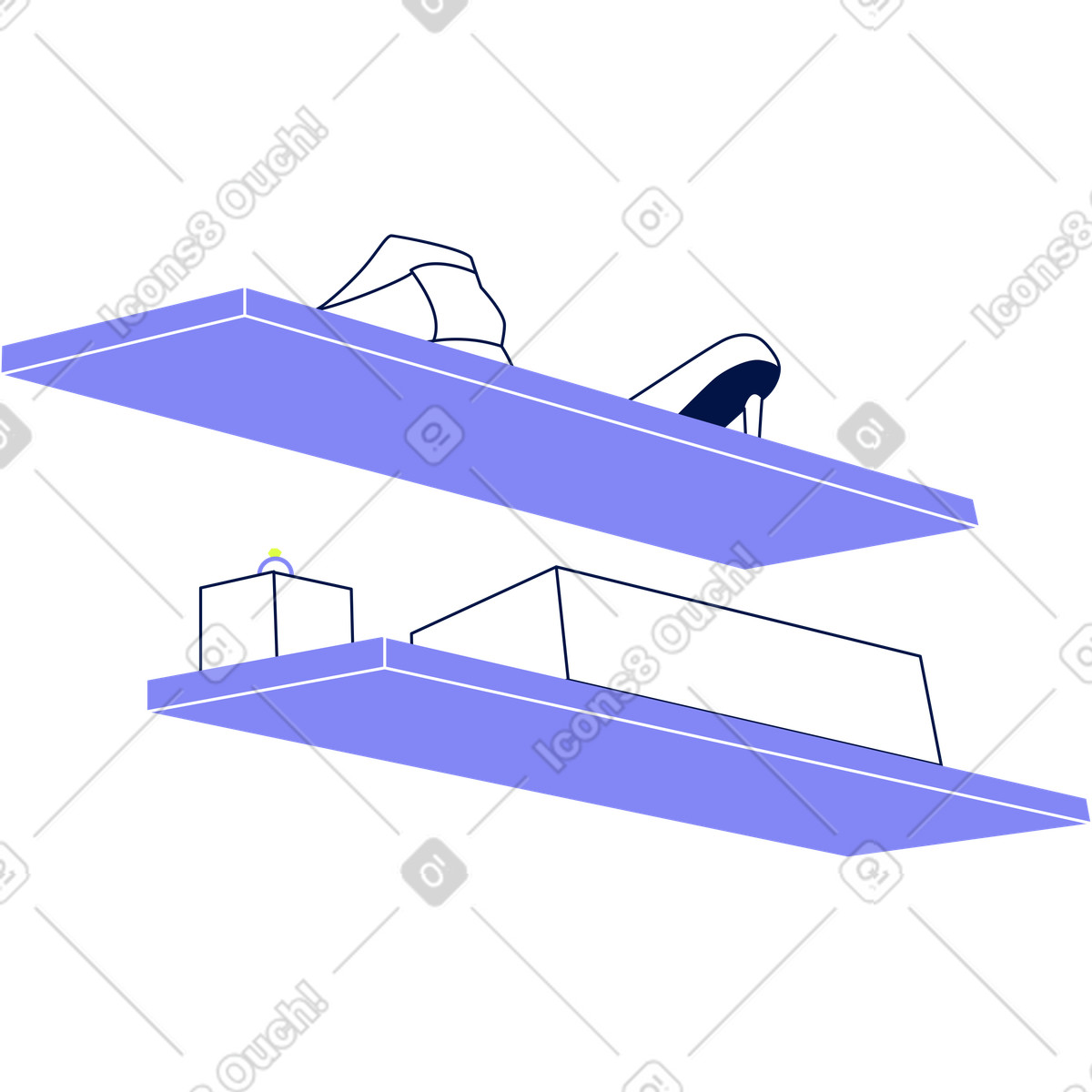 Ilustração de Prateleiras com mercadorias em no estilo Glow para baixar em PNG, SVG