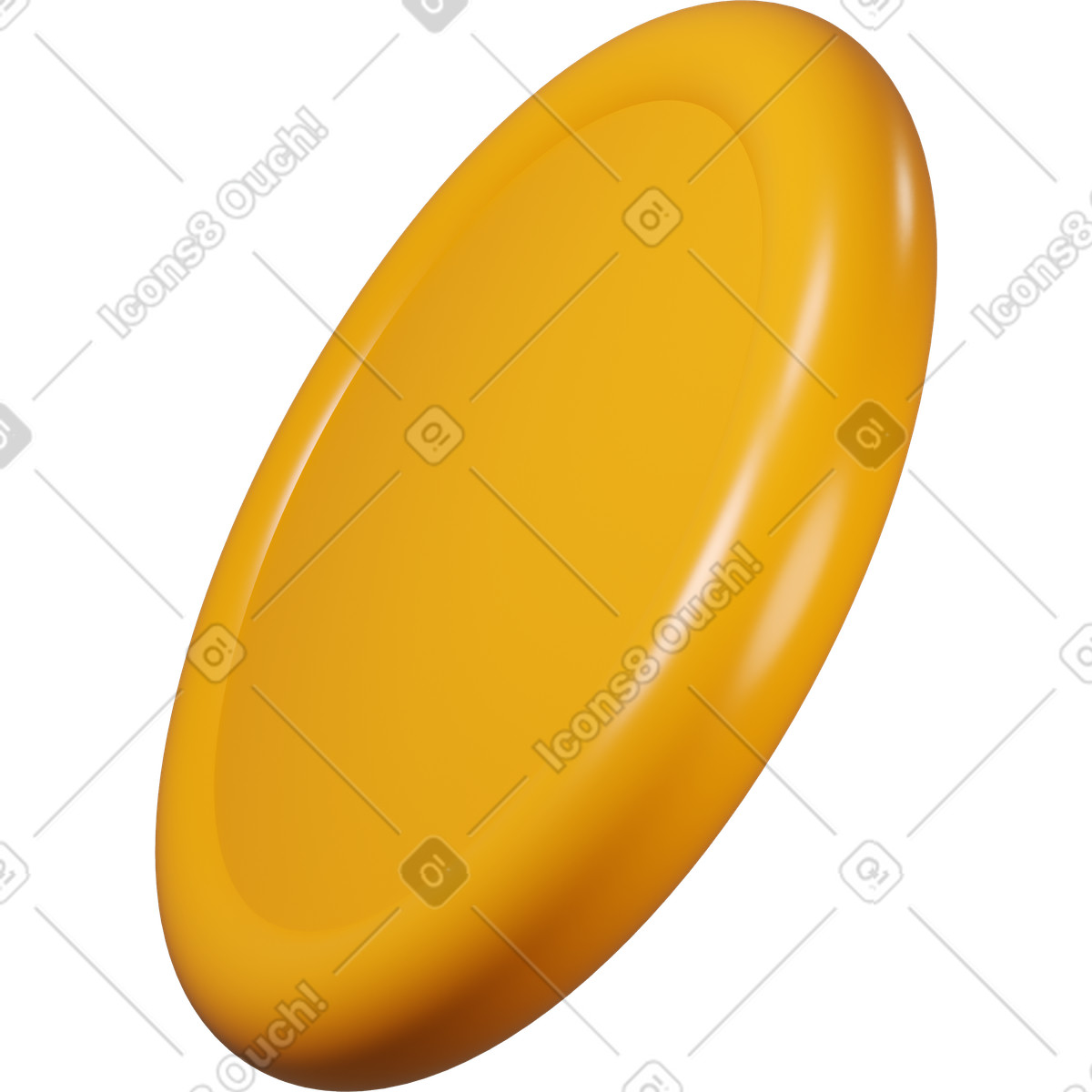 下载 3D Buddy 风格的 硬币左转的四分之三视图 插画，支持 PNG、SVG 格式