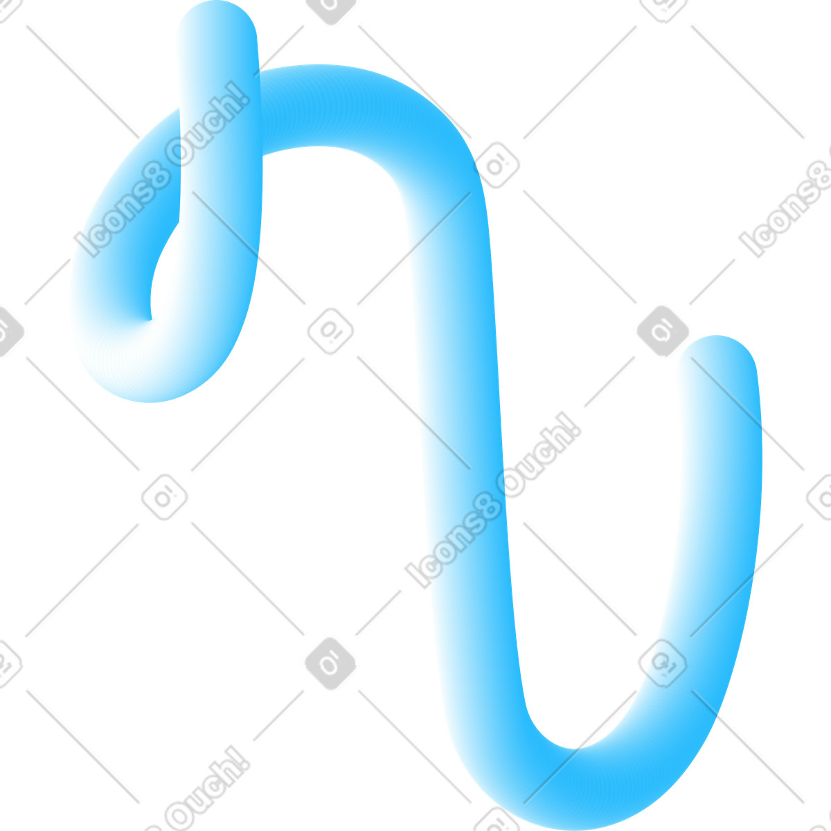 Illustration Ligne bleue dans le style Blossom à télécharger aux formats PNG, SVG
