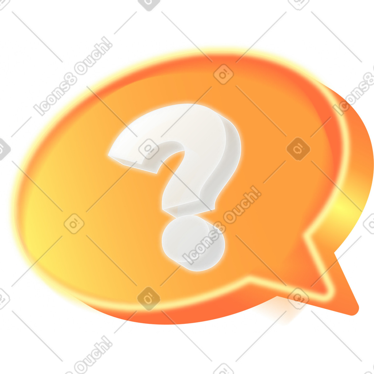 Illustration Bulle de dialogue orange dans le style Burst à télécharger aux formats PNG, SVG