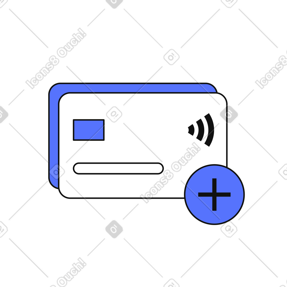 Contactless card setup for online banking account and mobile payments illustrazione in stile Main scarica in PNG, SVG