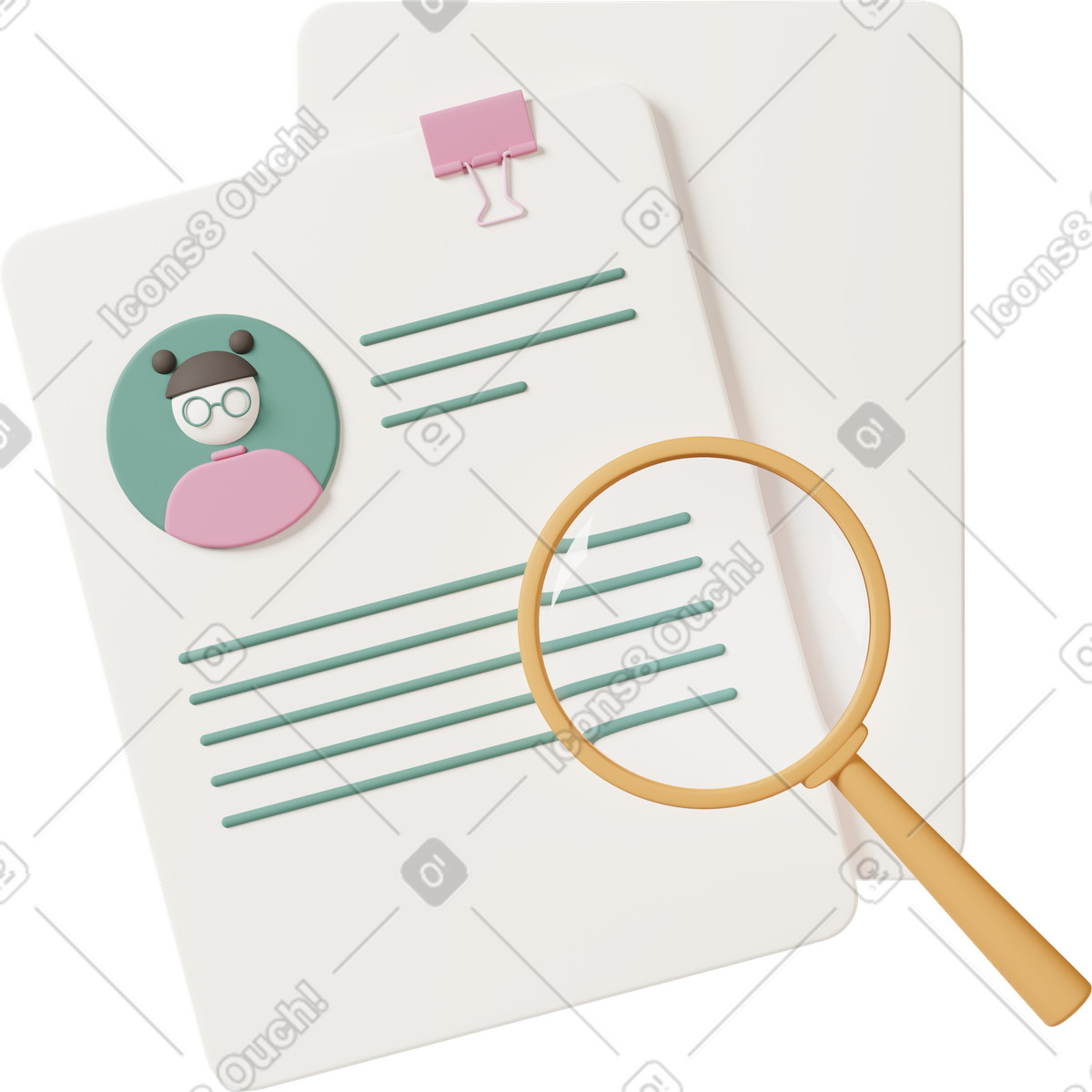 Анимированная иллюстрация Hiring an employee в стиле 3D Casual life — скачать в форматах GIF, Lottie (JSON), AE