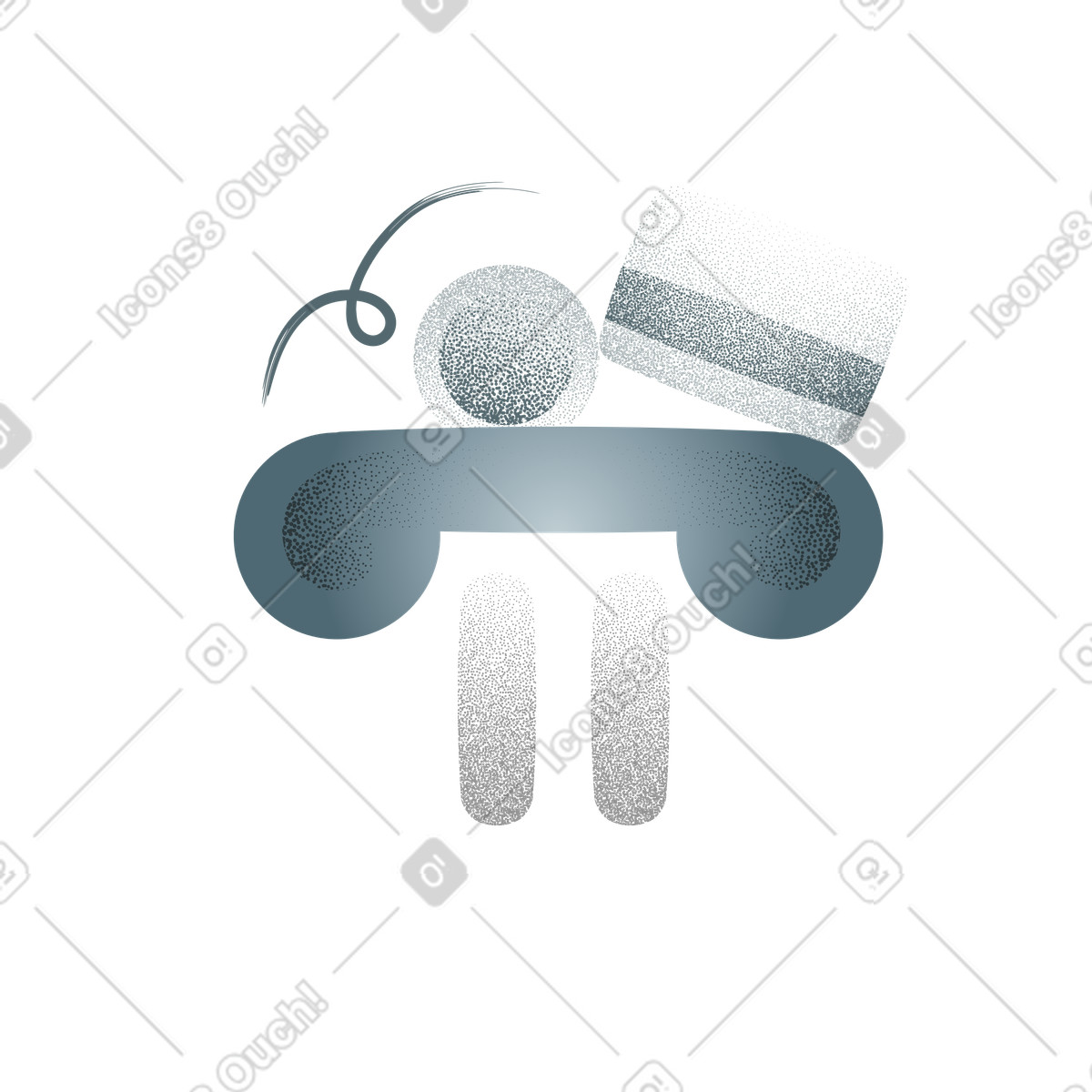 Bank card and coin on column, Banking operations, Credit column illustration in style download in PNG, SVG