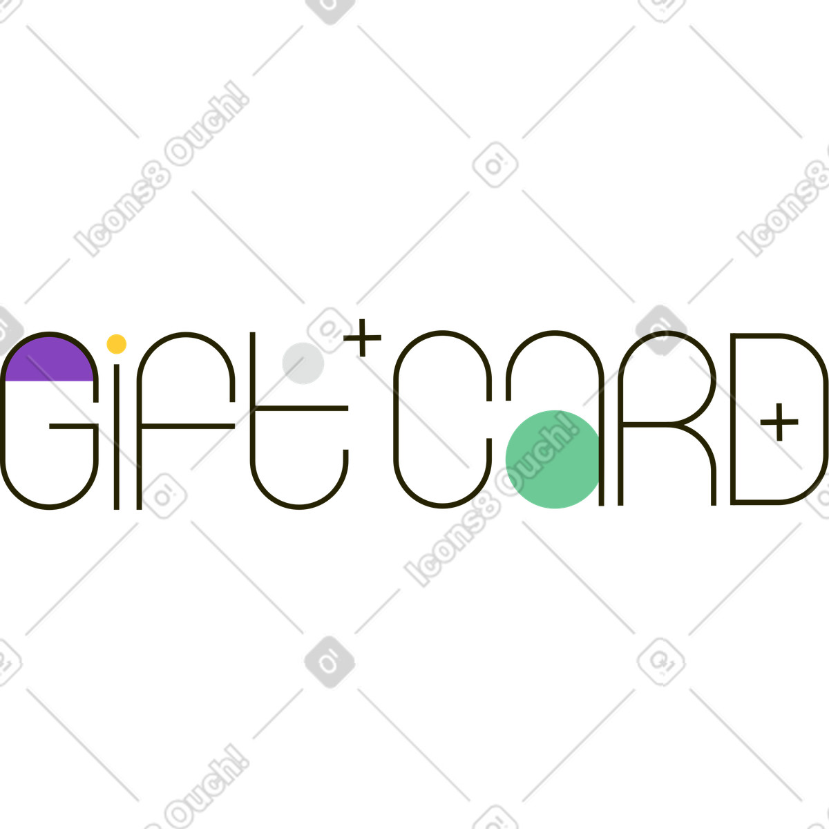 Ilustración Tarjeta de regalo en estilo Geom a descargar en PNG y SVG