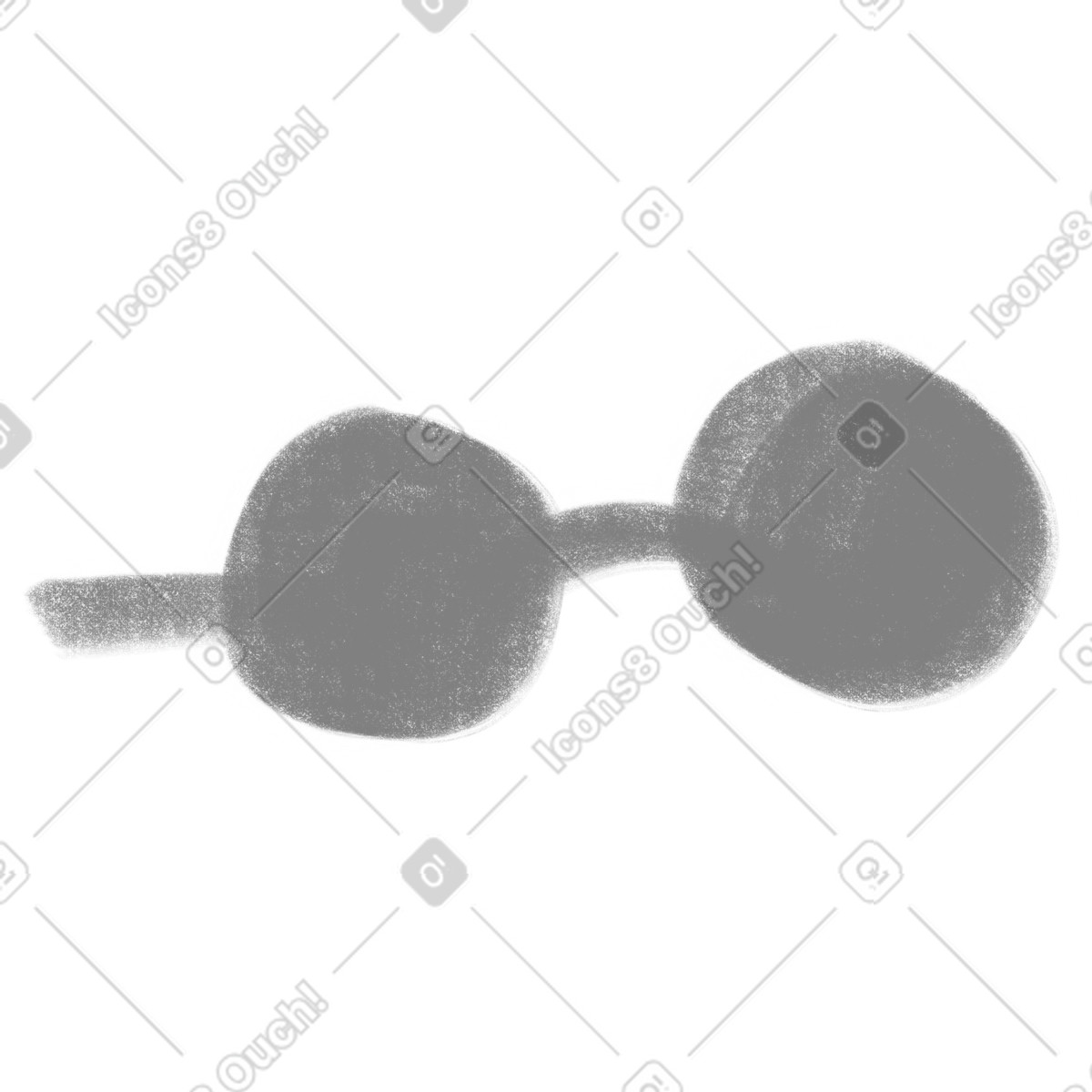 Illustration Gray round glasses dans le style Company à télécharger aux formats PNG, SVG