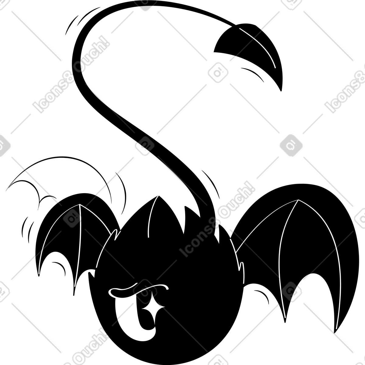 Ilustração de 1 em no estilo Looney para baixar em PNG, SVG