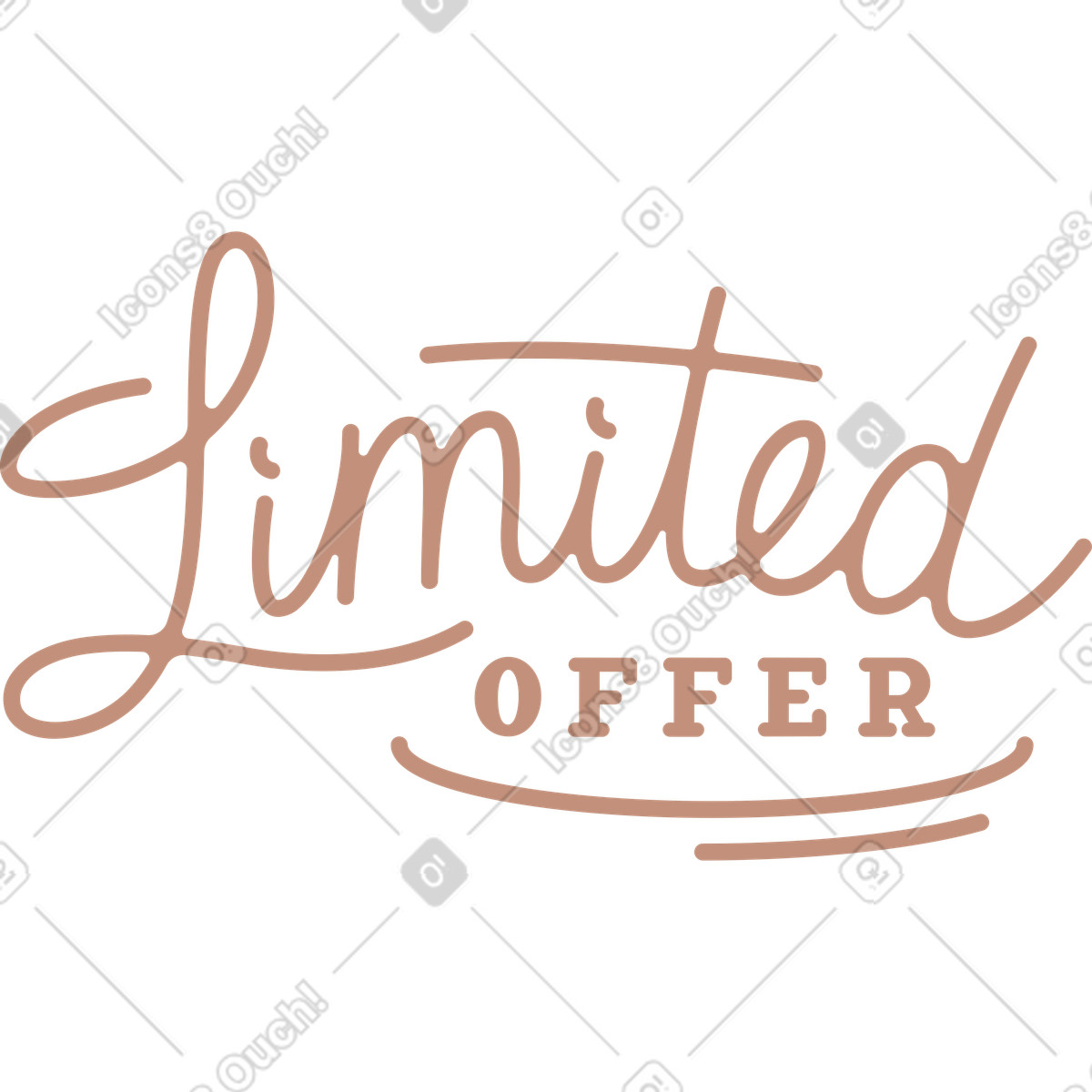 Ilustración Oferta limitada en estilo Eastwood a descargar en PNG y SVG