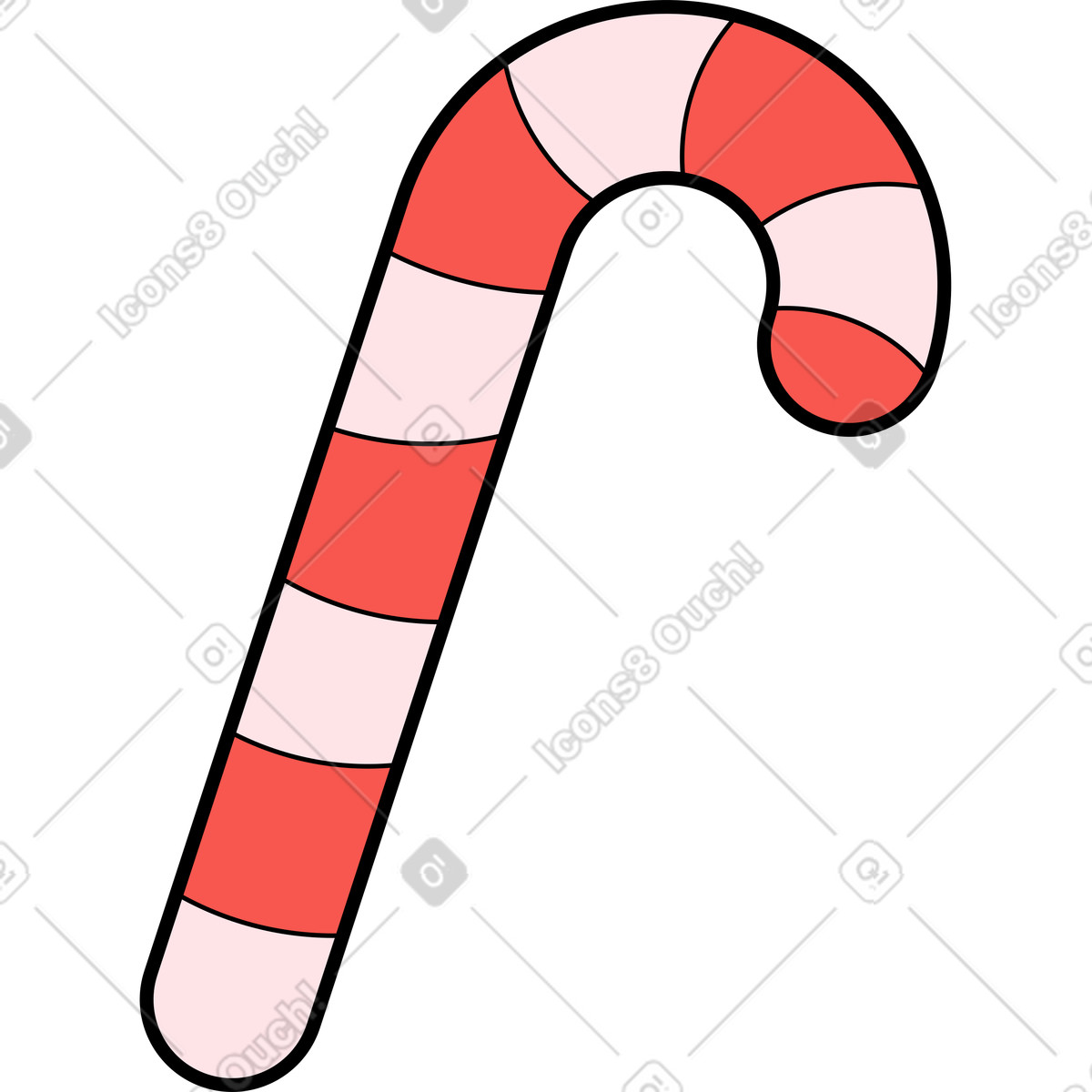 下载 Surr 风格的 糖果手杖 插画，支持 PNG、SVG 格式