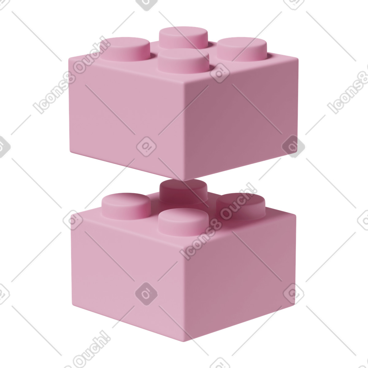 Lego-Illustration im 3D Casual life-Stil als Download in PNG, SVG