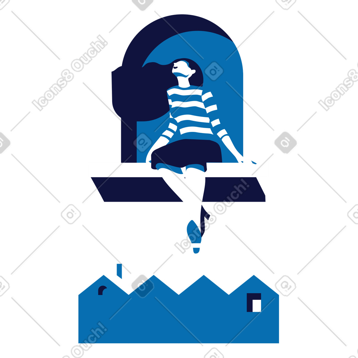 Träume-Illustration im Experimental-Stil als Download in PNG, SVG