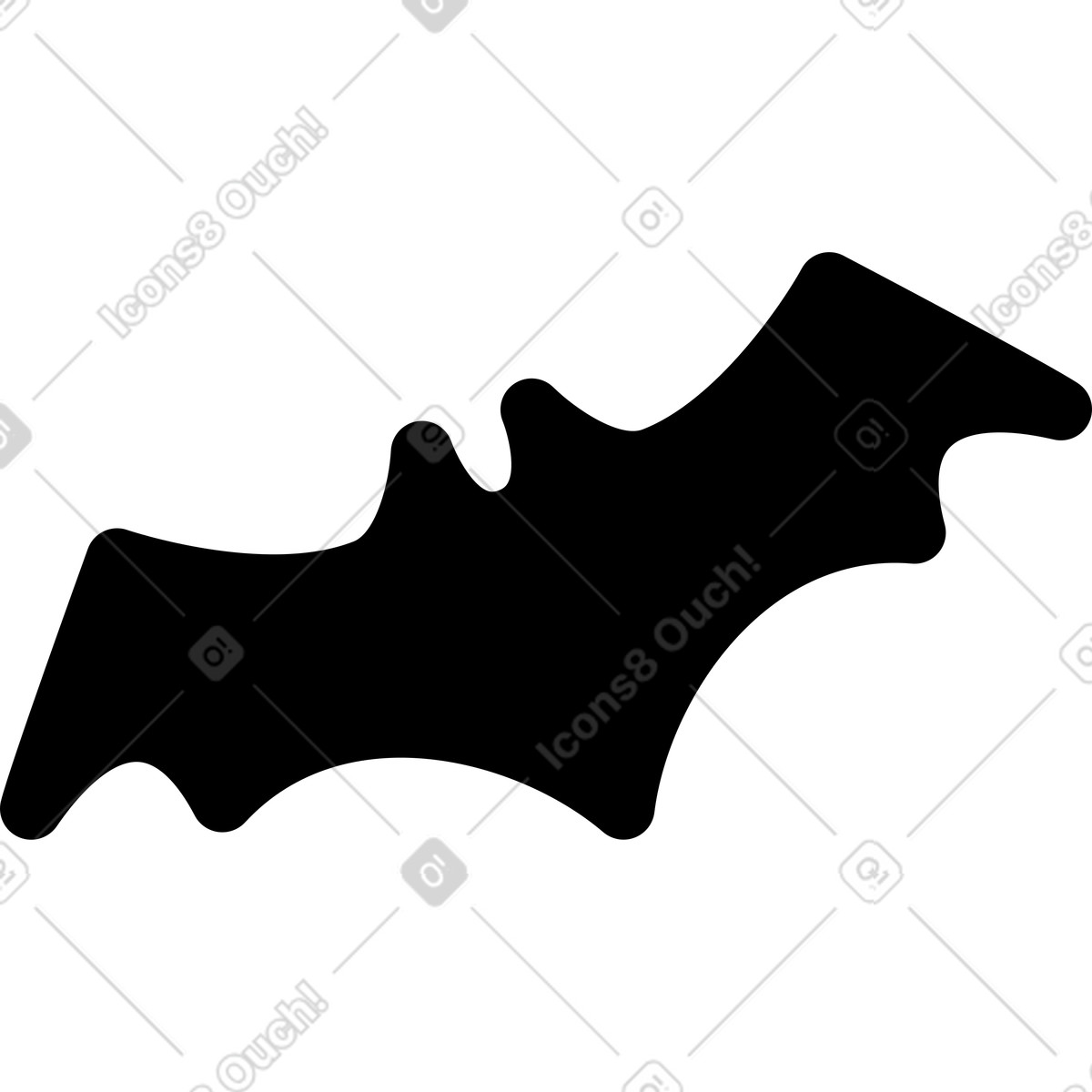 Schwarze fledermaus-Illustration im Transistor-Stil als Download in PNG, SVG
