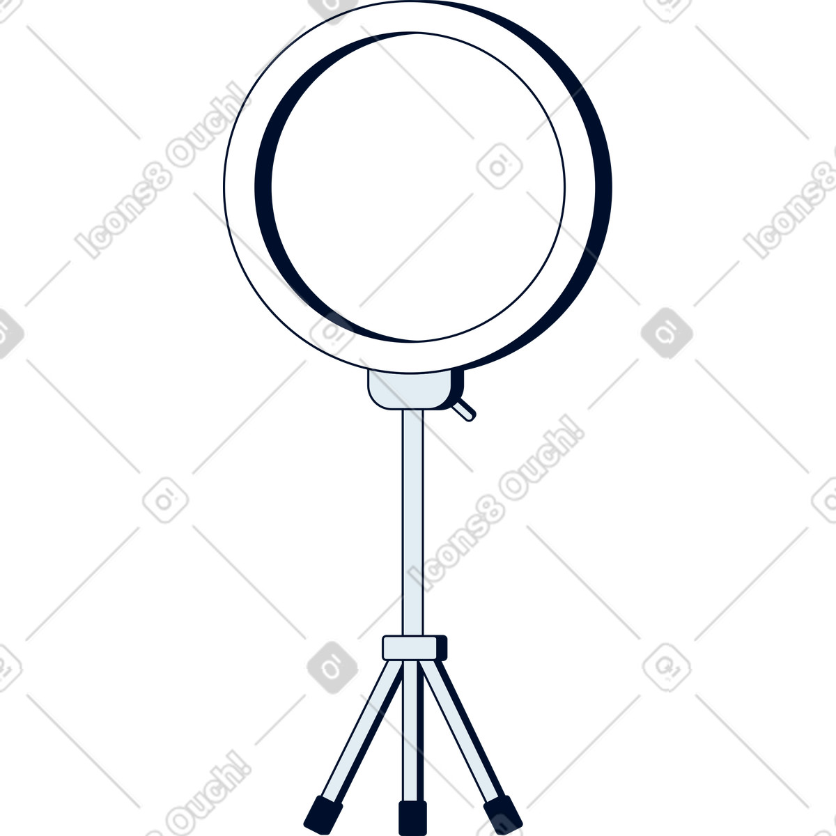 Luce ad anello con treppiede illustrazione in stile Teal scarica in PNG, SVG