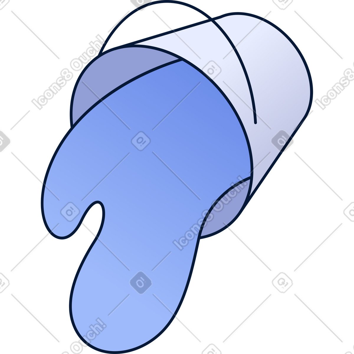 Filling, bucket of paint illustration in Neat style download in PNG, SVG