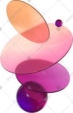 다채로운 렌즈와 구의 구성 PNG, SVG
