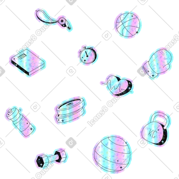 Sport themed sticker pack PNG, SVG