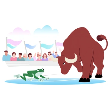 Grenouille qui veut se faire aussi grosse que b uf