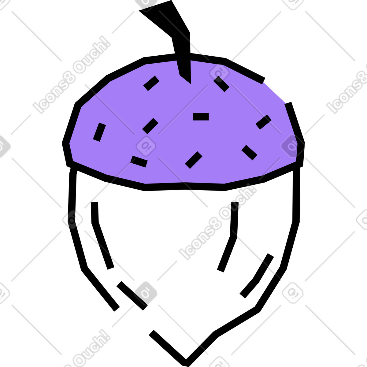 Amethyst 스타일의 도토리 일러스트레이션 PNG, SVG 다운로드