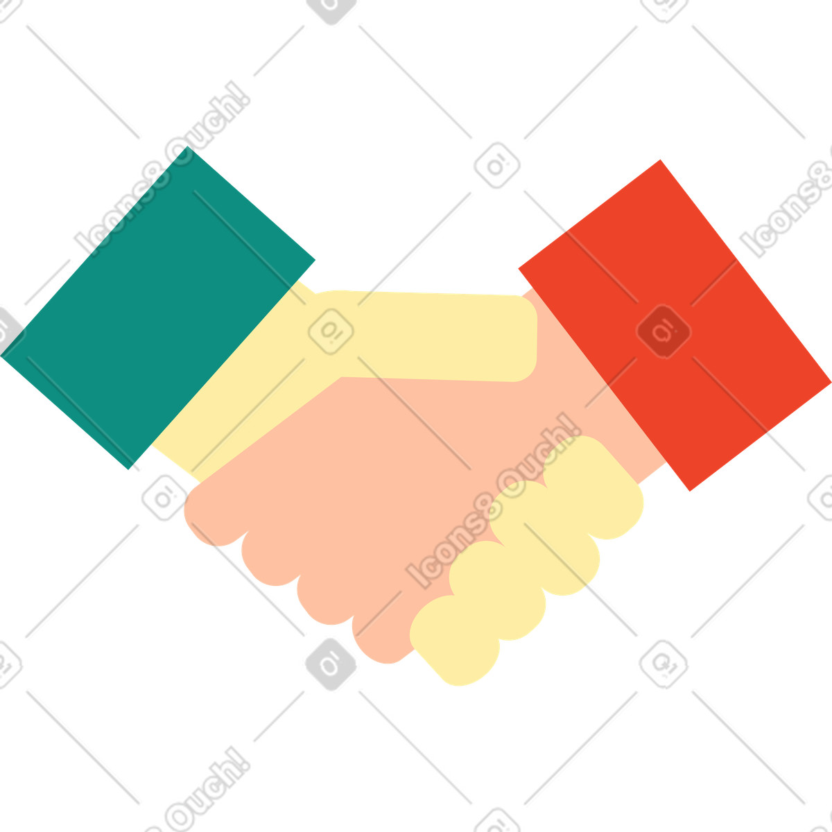 Stretta di mano illustrazione in stile Polar scarica in PNG, SVG