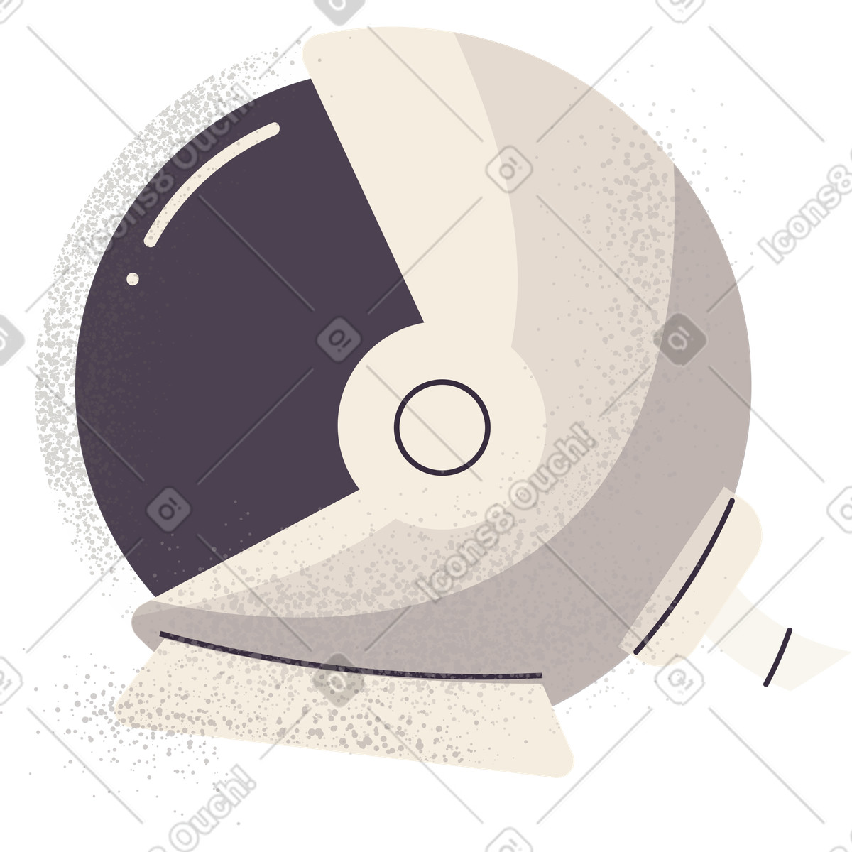 下载 Pale 风格的 宇航员头盔 插画，支持 PNG、SVG 格式