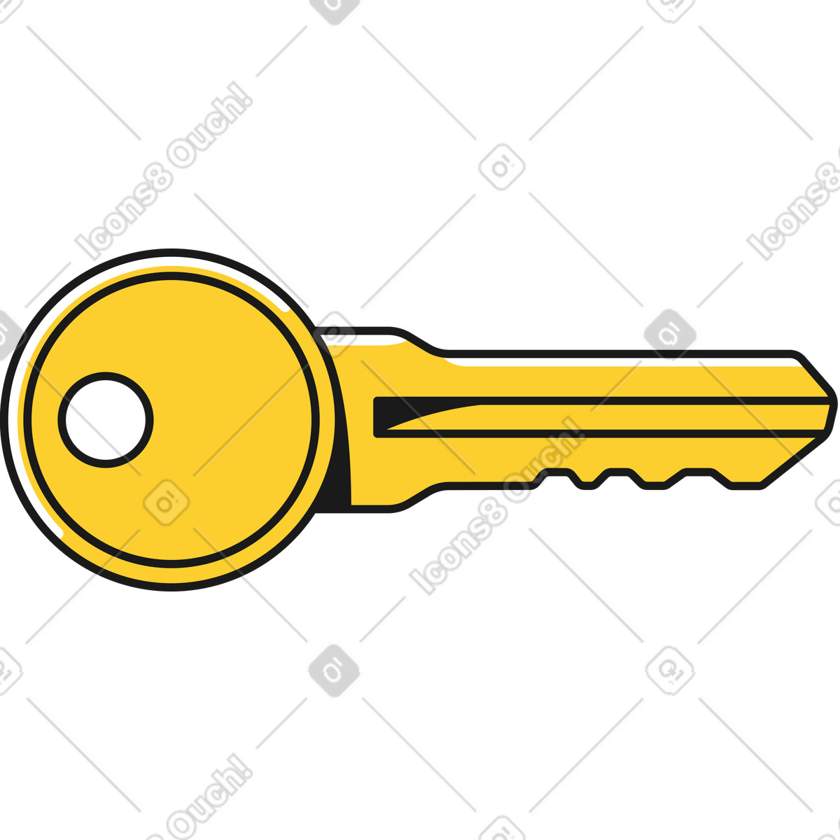 Illustration Clé grande dans le style Taxi à télécharger aux formats PNG, SVG