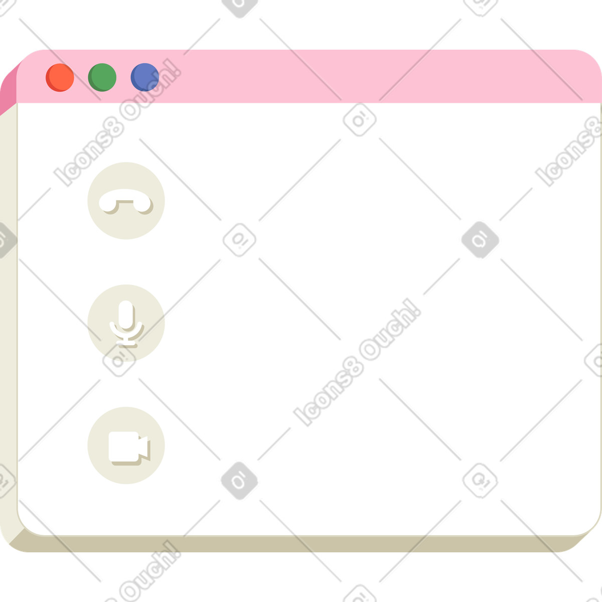 Browser window illustration in Social style download in PNG, SVG