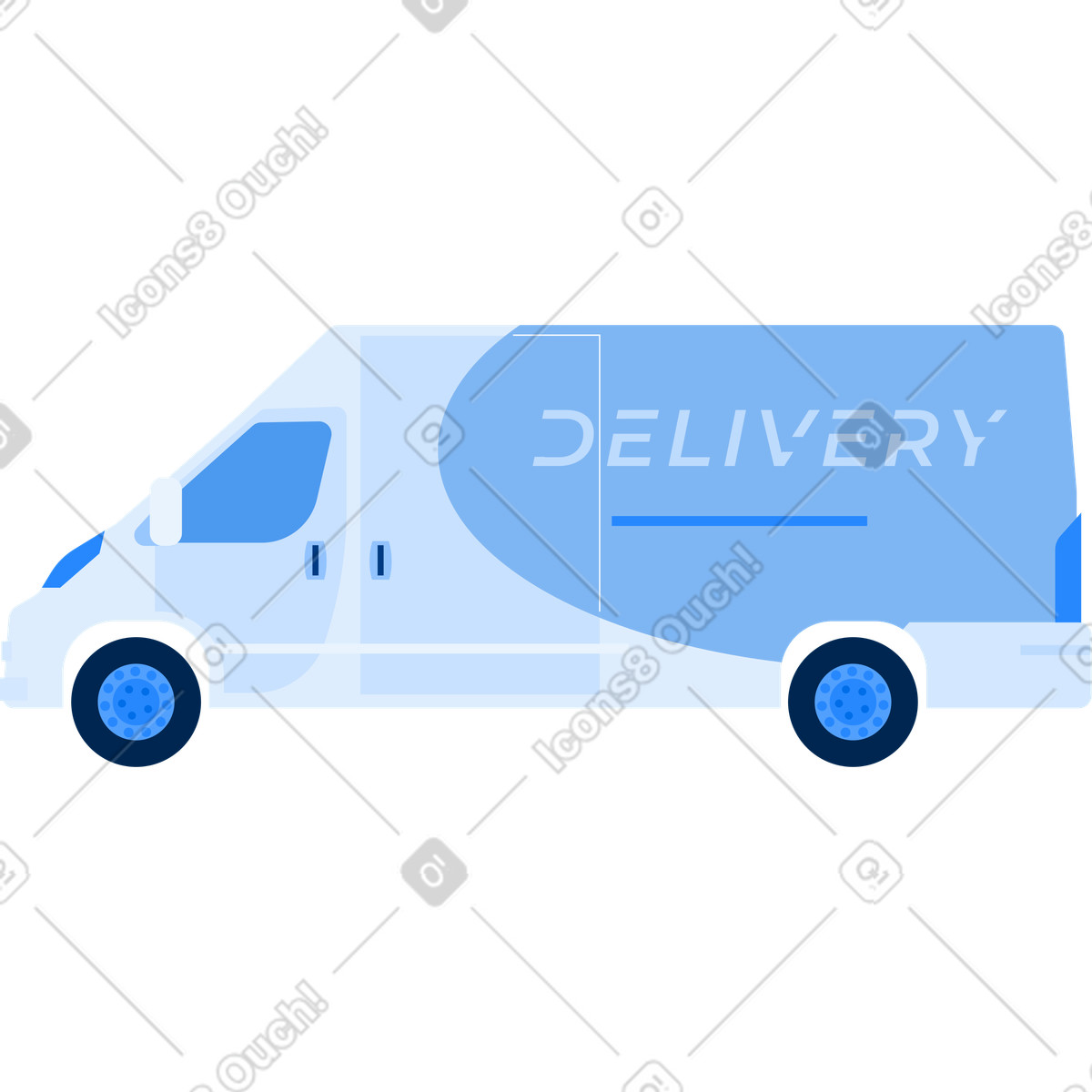 Ilustração de Entrega carro van em no estilo Urban para baixar em PNG, SVG