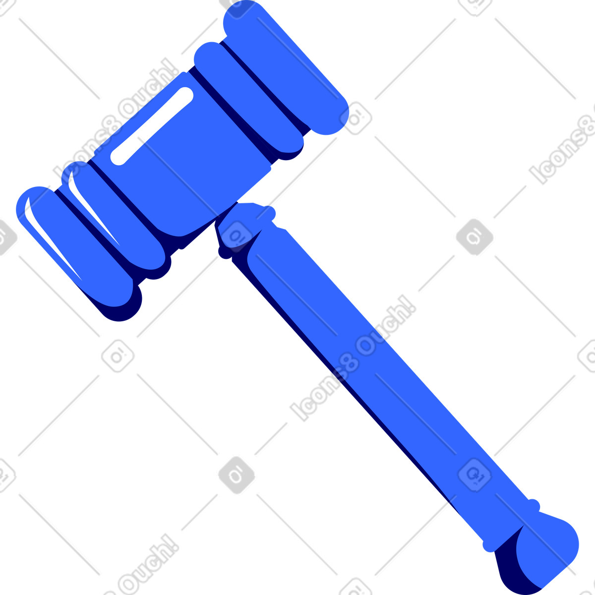 Richters hammer-Illustration im Lounge-Stil als Download in PNG, SVG