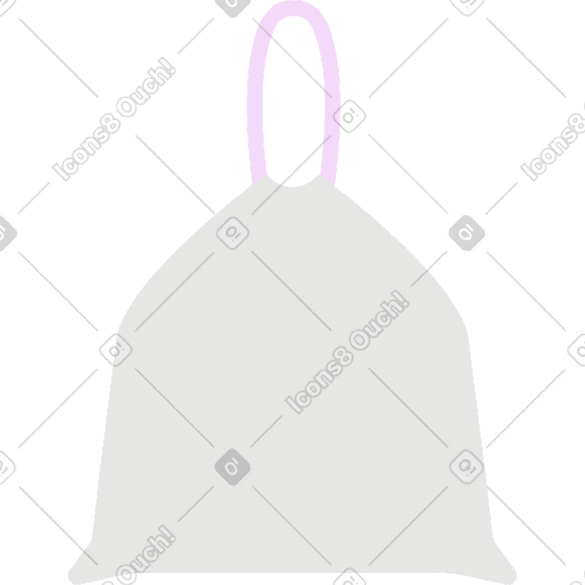 Trash bag with handles illustration in Airy style download in PNG, SVG
