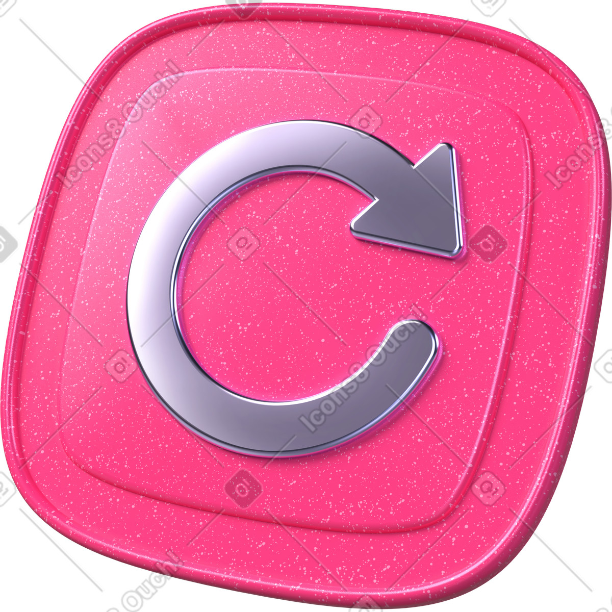Illustration Icône d'actualisation, bouton de rechargement, symbole mise à jour dans le style 3D Boost télécharger aux formats PNG, SVG