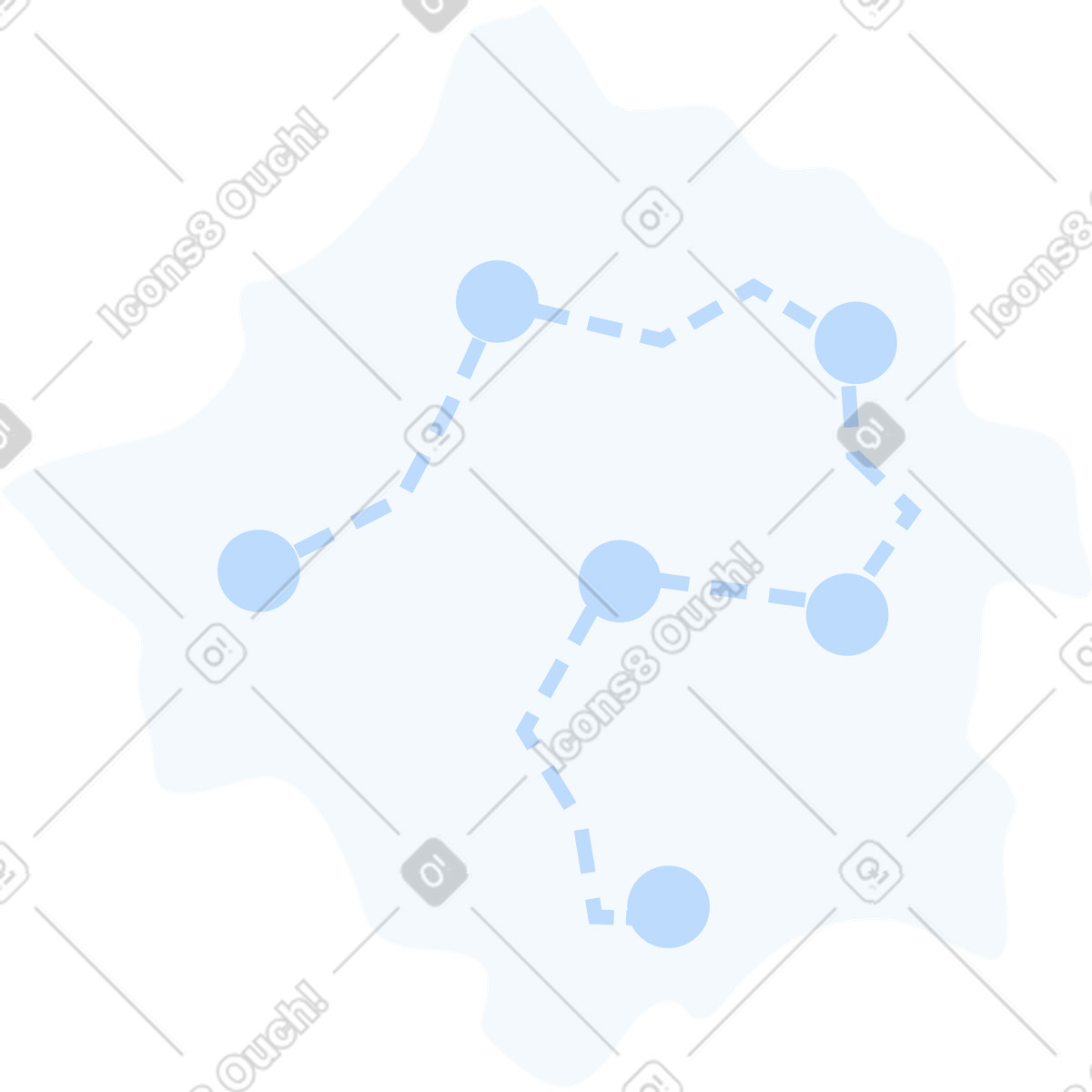 Urban 스타일의 등산로 지도 일러스트레이션 PNG, SVG 다운로드