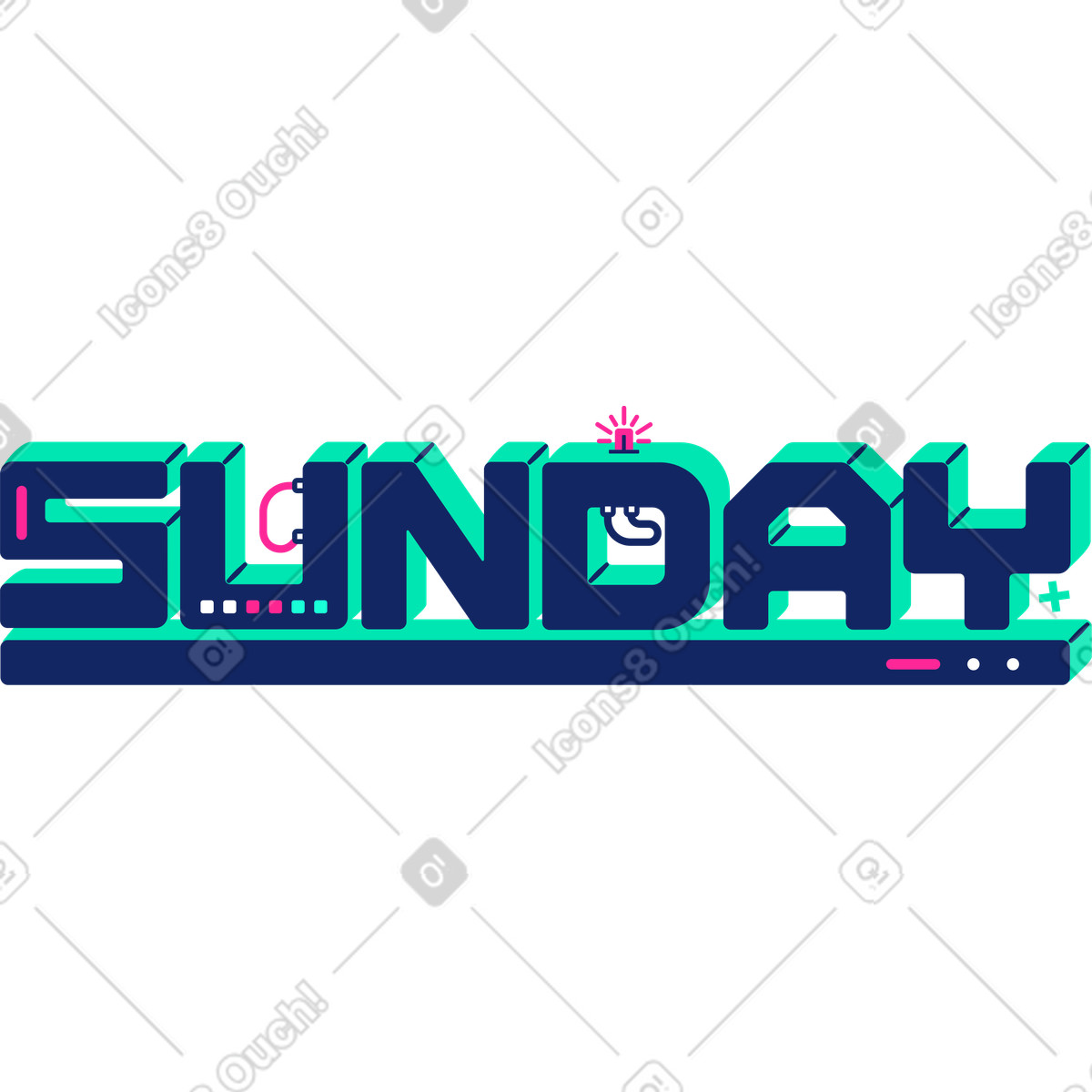 下载 Cyborg 风格的 星期日 插画，支持 PNG、SVG 格式