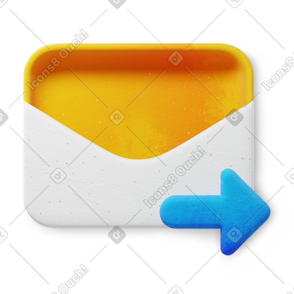 3D Microsoft Fluent illustration 스타일의 Send email 일러스트레이션 PNG, SVG 다운로드