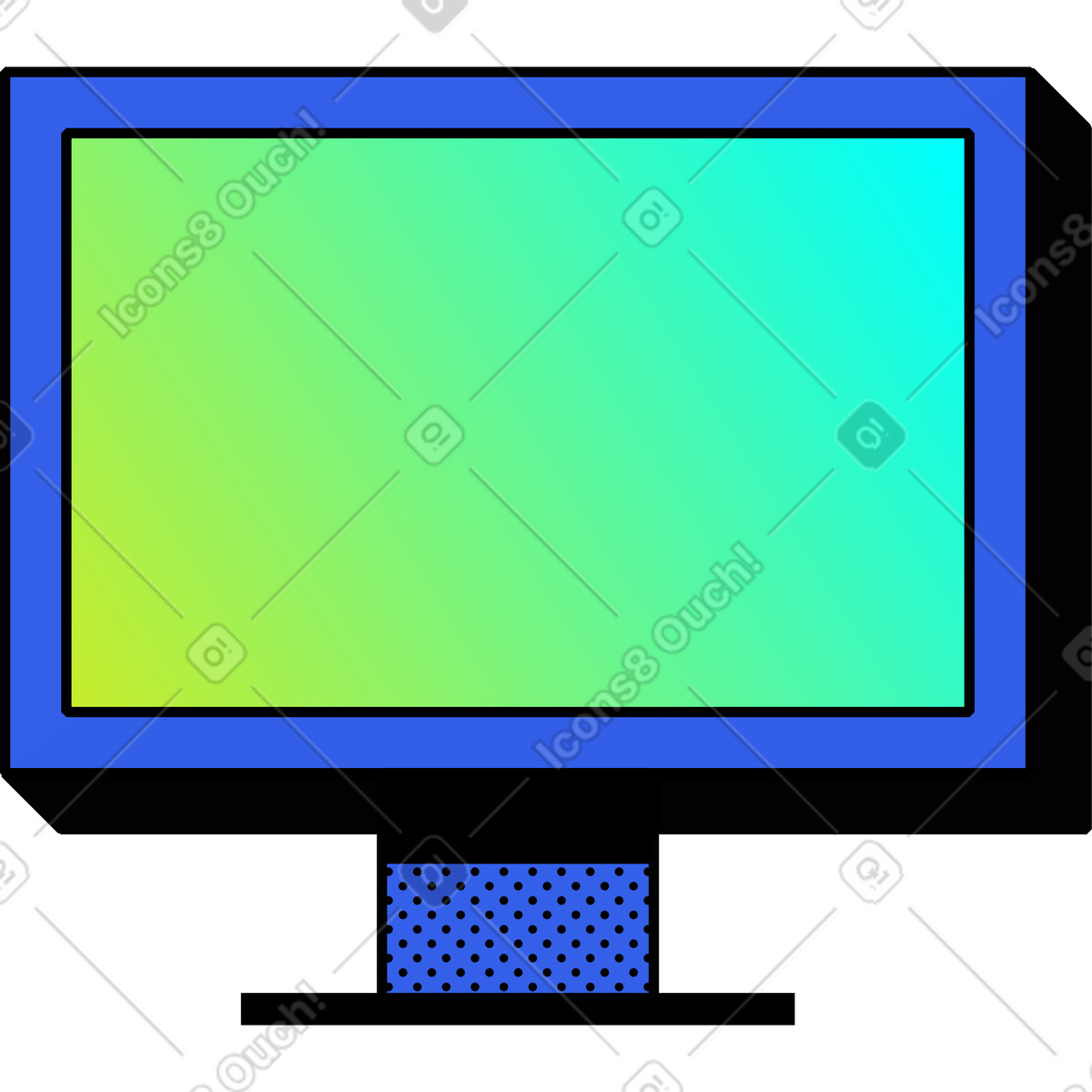 Monitor clipart illustration featuring various designs in PNG, SVG, GIF