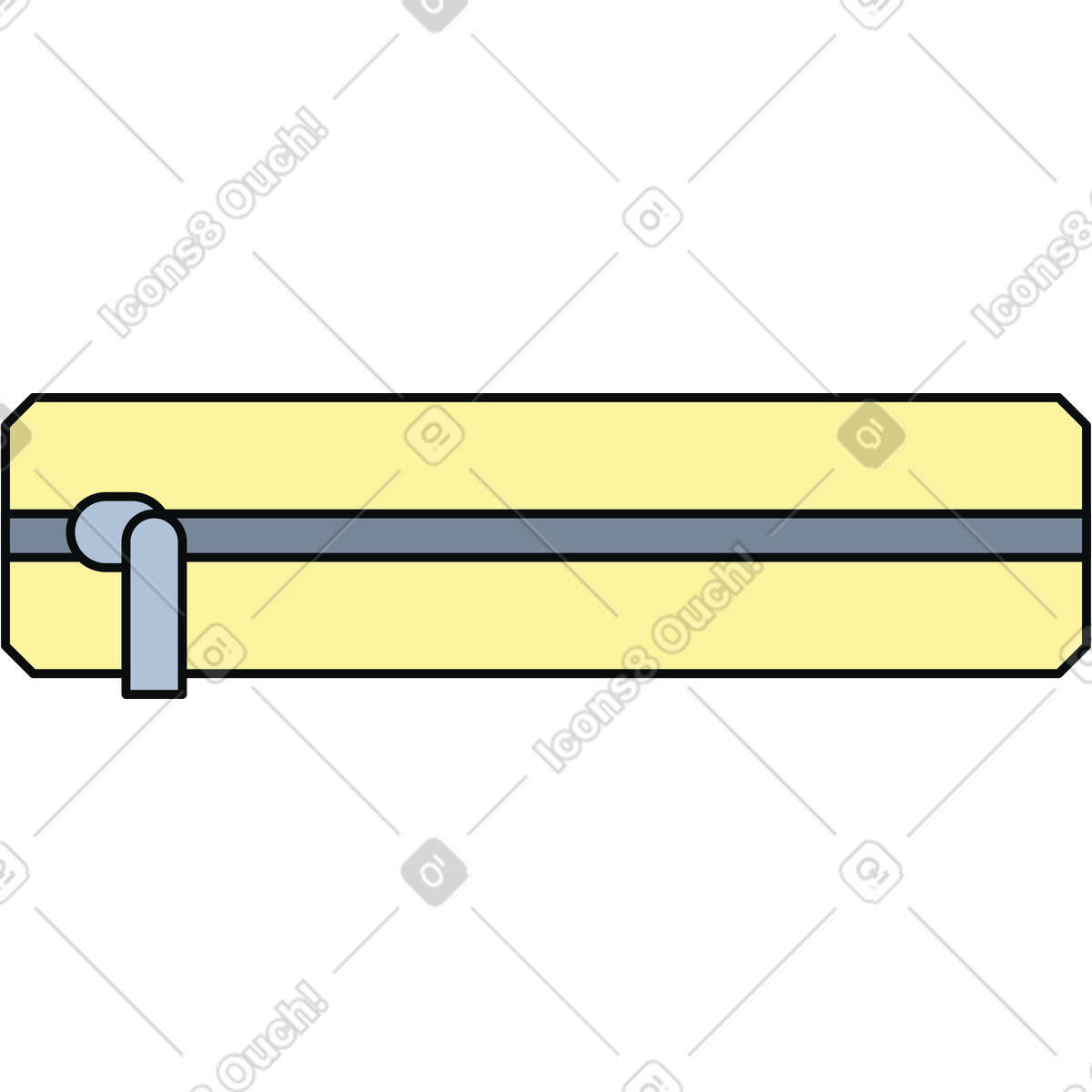 Pencil case illustration in Teko style download in PNG, SVG