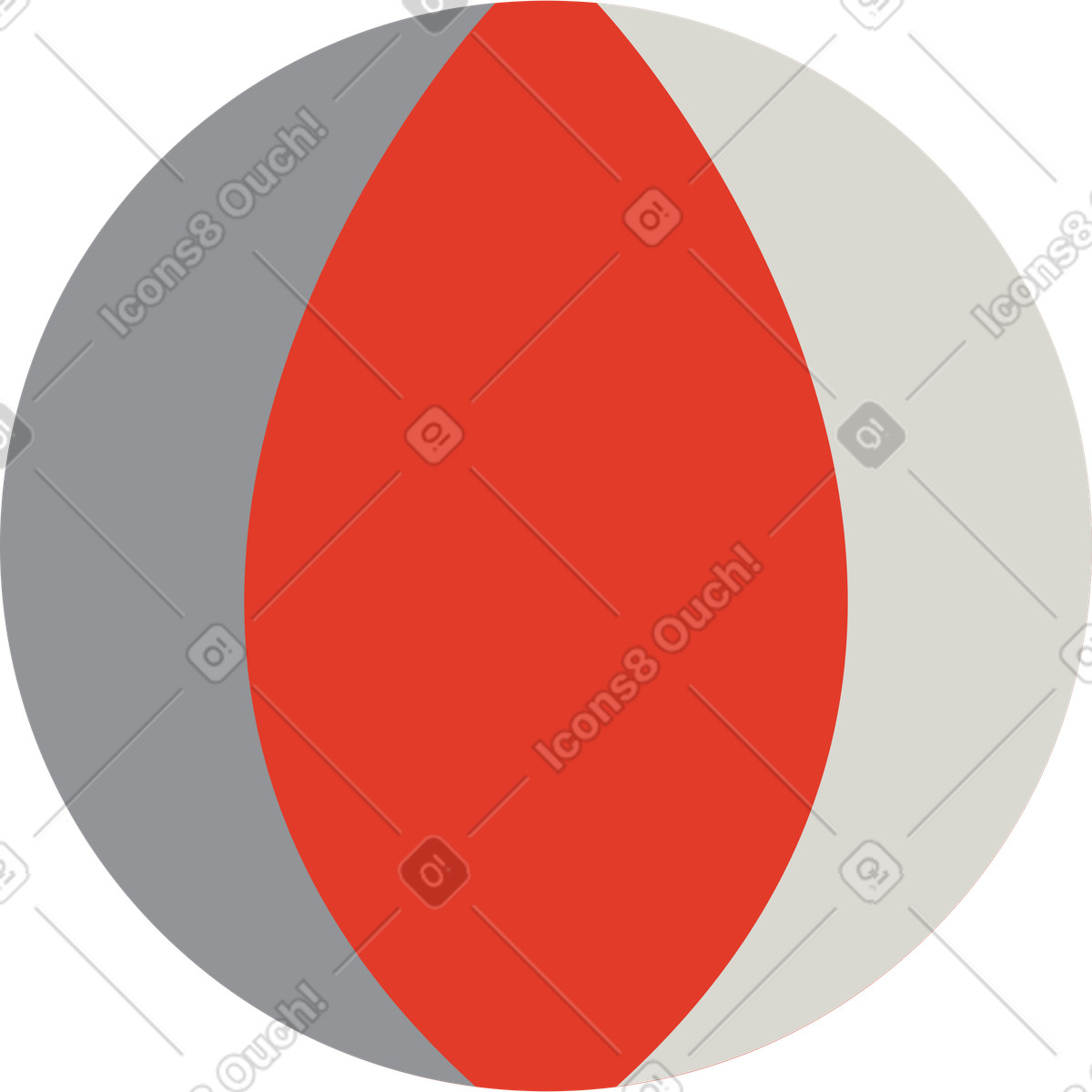 下载 Burgundy 风格的 沙滩球 插画，支持 PNG、SVG 格式