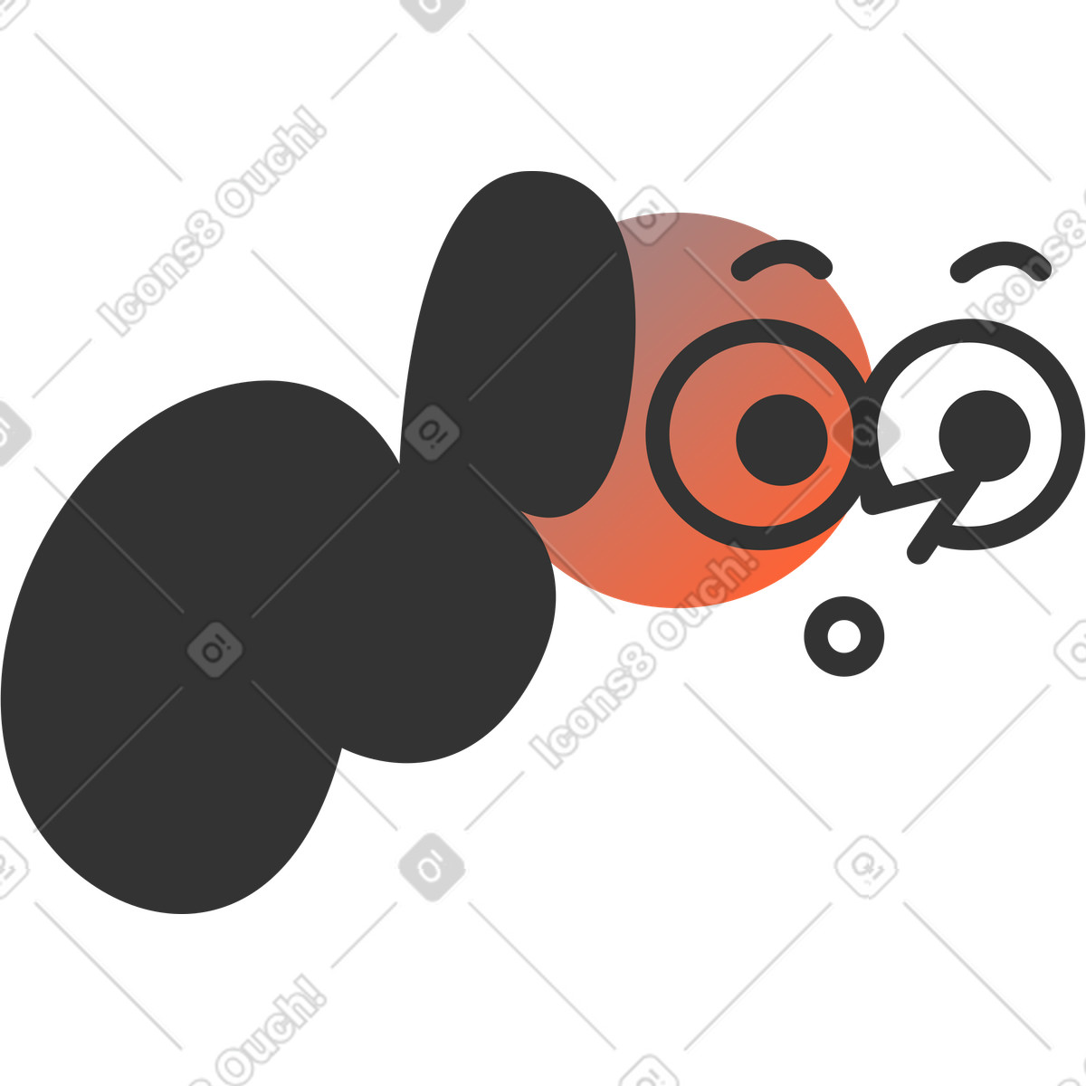 Ilustración Cabeza en estilo Crayon a descargar en PNG y SVG