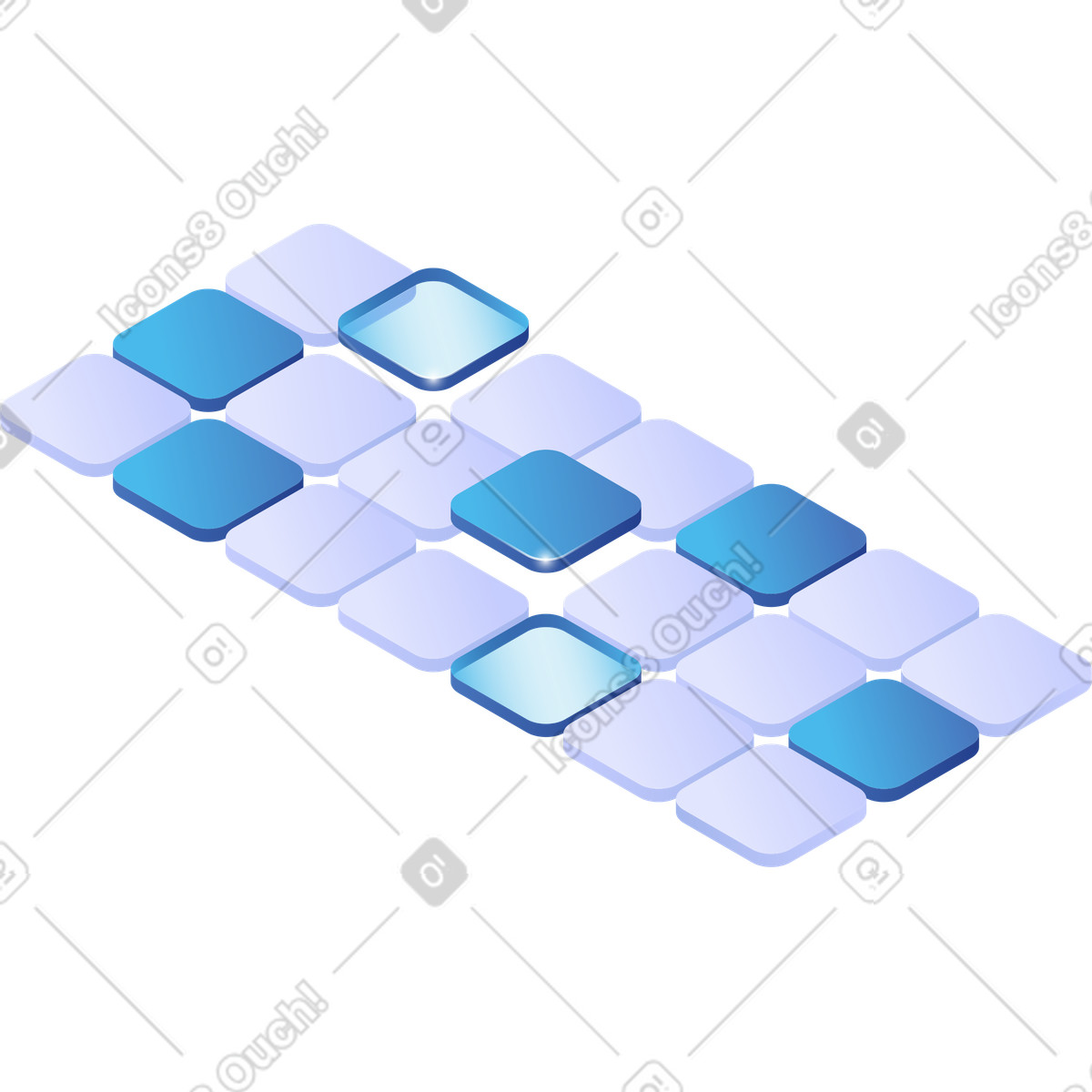 Quantum 스타일의 타일 줄 일러스트레이션 PNG, SVG 다운로드