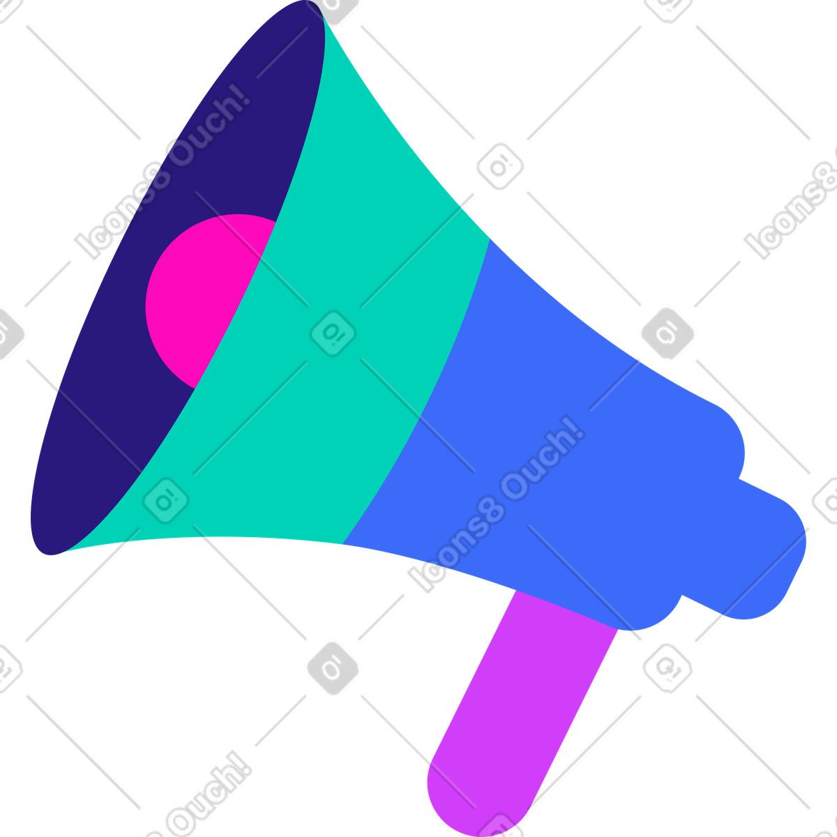 Ilustración Megáfono en estilo Basic a descargar en PNG y SVG