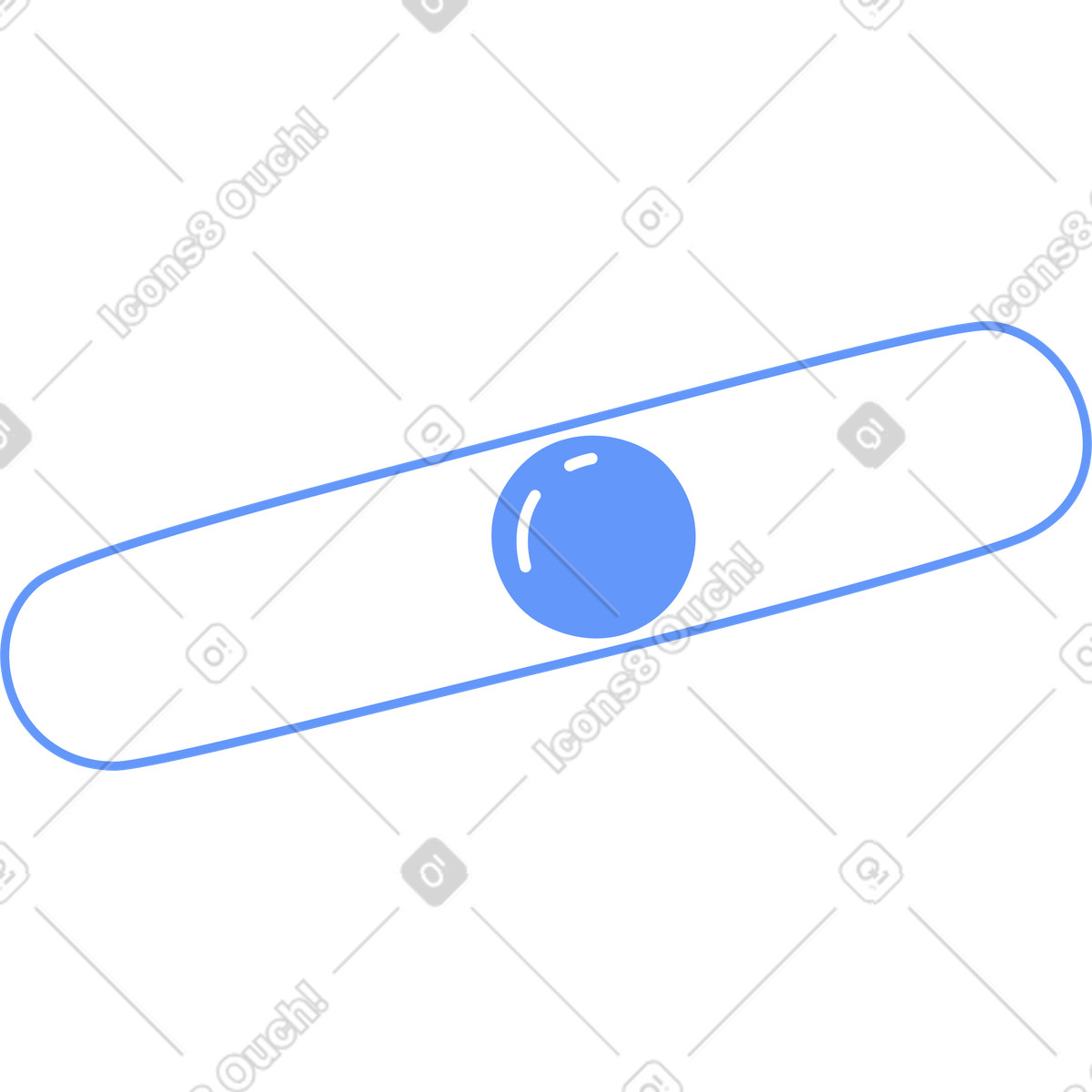 Blue toggle switch illustration in Plain style download in PNG, SVG